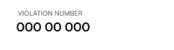 Violation number